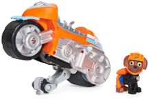 PAW Patrol, Moto Pups Zuma’s Deluxe Pull Back Motorcycle Vehicle with Wheelie Feature and Figure