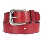 Carhartt Men's Casual Rugged for Women, Available in Multiple Styles, Colors & Sizes Belt, Tanned Leather Continuous (Burgundy), L UK