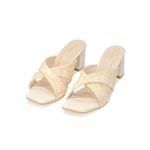 SYLCON Synthetic Heeled Fashion Casual Sandals for Women | Handmade Stylish and Trendy Outdoor Footwear | Comfortable Slipper with Floral Design | Classic and Attractive