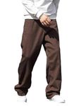 Tissu Amour Loose Fit Baggy Jeans for Men (in, Numeric, 30, Brown)