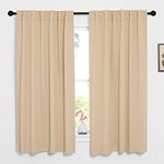 NICETOWN Sunlight Reducing Blackout Curtains - Thermal Insulated Rod Pocket & Back Tab Curtain Drapes (52 by 63 Inch in Biscotti Beige, 2 Panels)