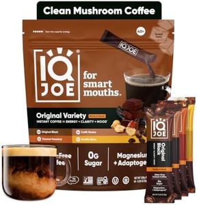 IQJOE Mushroom Coffee Packets - Variety Pack | 40 Stick Packs | Lion's Mane, Magnesium L-Threonate, Adaptogens | Instant Coffee for Jitter-Free Focus, Clarity & Energy | Keto, Vegan, Zero Sugar