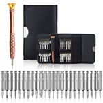 Precision Screwdriver Set, Vakki Mini Screwdriver Tool Kit 25 in 1 with Leather Case for Mobile Phone,PC Laptop,Watch, Computers,Electronic Workshops,Glasses Repair