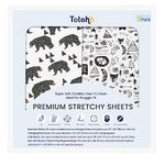 Baby Crib Fitted Sheet Bear, TotAha Buttery Soft Baby Crib Sheets 2 Pack, Crib Mattress Fitted Sheet, Ultra Breathable Baby Sheets 28x52 Inch Fits Standard Crib