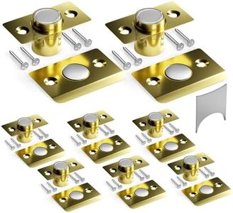 Tonitrui Silent Door Ball Catch, Adjustable Strong Magnet Door Catch,Using Completely noiseless,Perfectly Replacing The Old Ball Catch(Gold 8 Pack, Upgraded Version)