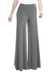 Made By Johnny WB750 Womens Chic Palazzo Lounge Pants XL Heather_Dark_Grey
