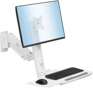 Mount-It! MedHub Wall-Mounted Medical Workstation – Height Adjustable Monitor & Keyboard Arm with Folding Tray, Sliding Mouse Pad, VESA Mount – Ideal for Clinics, Exam Rooms & Dental Environments