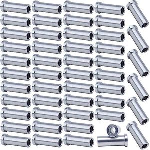 Muzata 50 Pack T316 Stainless Steel Protective Sleeves Cable Railing Kit Cable Railing Hardware for Wood Posts for 1/8" Stainless Steel Cable Wire Rope Deck Cable Railing CR13