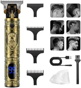 Tagliacapelli Uomo Professionale,Trimmer 0mm, Trimmer Barba,Elettrico Barba Kit per Uomo,Trimmer Capelli Con USB Ricaricabile Impermeabile Schermo LCD per Bambini Adulti Barbiere.