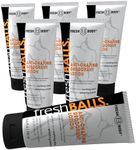 Fresh BALLS Deodorant Cream to Powder (6 Pack) | Men's Anti-Chafing Lotion and Balls Deodorant, Hygiene for Groin Area, 3.4 fl oz