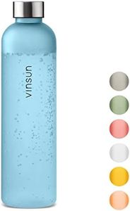 VINSUN Botella Agua 1 Litro - sin BPA, Tritan, Antigoteo, Ecologica - Cantimplora Reutilizable para Deporte, Gimnasio, Colegio, Bicicleta, Oficina, Senderismo