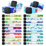 20 PCS Safety Wristband Bracelets for Child,Kids Anti Lost Safety ID Wristbands Reusable Identification Bracelets Adjustable Waterproof ID Band SOS Emergency Bands for Boys and Girls Outdoor Activity