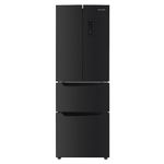 Russell Hobbs 320L French Door Fridge Freezer in Black Steel, Total No Frost, Automatic Defrost, Super Freeze Function, LED Display, and Adjustable feet, 186H x 60W x 69D cm, RH186FDFF602E1BS