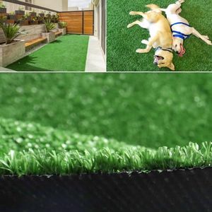 Heyroll Artificial Grass 12X30ft, 0.4" Height Fake Grass Turf Mat, Patio Balcony Lawn, Astro Turf Rug Dogs Pet, Indoor Outdoor Garden Synthetic Grass Carpet, Rubber Backed, Drainage Holes,Customized