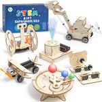 ADUSRIZ 6 in 1 STEM Kits for Kids, Wood Craft Kit for Boys Age 8-12, Science 3D Puzzles Projects, Wooden Building Kids Activity Packs Toys Gifts for 5 6 7 8 9 10 11 12 Year Old Boys Craft Kits