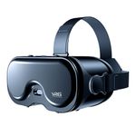 3D VR Headset with Bluetooth Controller, 120° FOV & 360° Panoramic View, Anti-Bluelight, Adjustable Pupil Distance, Universal for 5"-7" iOS & Android Phones, Mobile Game Ready (Black)
