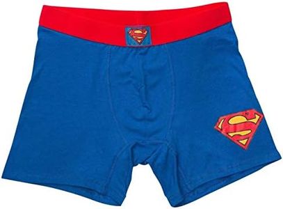 Superman Classic Men's Underwear Boxer Briefs- Large (36-38) Blue