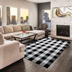 NANTA Cotton Buffalo Plaid Rug 4.3’