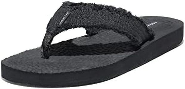 NORTIV 8 Mens Flip Flop Thong Summer Beach Sandal 181111/Black -15