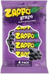 ZAPPO Sour Grape Flavoured Chews - 4 Pack (104g)