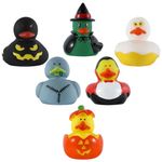 Quackers Spooky Fun with Set of 6 Halloween-Themed Rubber Duck Bath Toys - Perfect for Festive Bath Time and Halloween Decorations