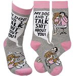 Primitives by Kathy Socks - My Dog And I Talk About You, Unisex, One Size, Multicolor, One Size