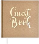 Plantvibes ® Luxury Guest Book, 72 Pages, Hardcover, Premium Thick Pages, Vintage Guest Book for Wedding, Christening or Birthday, Wedding Book, Wedding Album, Wedding Guest Book