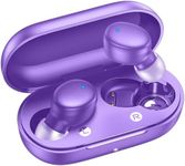 kurdene Wireless Earbuds Bluetooth 5.3 in Ear Buds Light-Weight Headphones,Deep Bass Sound,60Hrs Playtime with Charging Case, Built-in 4 Mics Headset,Waterproof Earphones for Sports Workout Purple