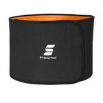 Amazon Brand - Symactive Premium Sweat/Stomach Belt | Adjustable Velcro closure | Enhances Sweating | for Tummy/Core Exercises, Gym Workouts, Running & Yoga| Back Support (Orange/Black)