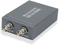 SDI to HDMI, 3G-SDI/HD-SDI/SD-SDI to HDMI Converter Adapter,SDI in HDMI Out, SDI in SDI Out Loopout 1080P @60Hz Video Audio Splitter, Auto Format Detection and Stereo Audio De-embedder, Support HDCP