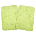 Saral Home Easy Living Microfiber Anti-Skid Bath Mat Pack of 2 (Green, 35X50 CM, Rectangular)