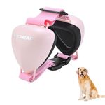 PROHEAR Dog Ear Muffs Hearing Protection for Dogs, NRR 28dB Noise Cancelling Headphones, Easy to Adjust Dog Hearing Protection Earmuffs for Thunder, Hunting, Tourism, Cars, Racing, Small Size, Pink