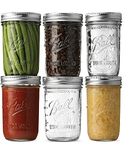 AARAV HOUSE - Wide Mouth 500 ml. Ball Caning Jar With Silver Air-Tight lid Mason Jar For Food Storage Pack - 6