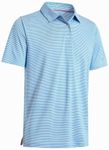 Boys Polo Shirts Short Sleeve Striped Performance Moisture Wicking Dry Fit Golf Shirts for Boys