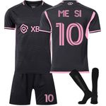 Kids Football Kit, Boys Football Training Shirts Kits Home/Away Soccer Jersey, Sports Outdoor Football T-Shirt Shorts and Socks Set Tracksuits Training Equipment