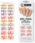 MOYOU LONDON Semi Cured Gel Nail Strips - 20 Pcs. Nail Wraps for Salon-Quality Manicure - Works with Any UV Nail Lamp - Easy to Apply, Trim, & Remove Gel Nail Stickers