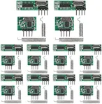 hiBCTR 10pcs 433mhz Wireless rf Transmitter and Receiver with Antenna - Remote id Module for arduino DIY kit, rc Transmitter and Receiver