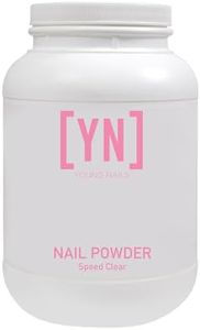 Young Nails Acrylic Speed Powder - Self-Leveling Acrylic Nail Powder, Clear Nude Pink White Acrylic Powder for Nail Extenstion, Professional Grade, Superior Adhesion, Color - Clear, 2268g