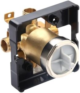 R10000 UNBX Shower Valve Body for Shower Faucet Trim Kits, Single or Dual Function Shower, Rough in Valve, Brass Body (R10000-UNBX)