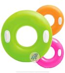 KidsZeeNie®Hi Gloss Inflatable Swimming Rings Floater for Summer Fun |Swimming Ring Tube for Kids Boys,Girls,Adult|Circle Float Swim Tube for Pool Party, Lake, Beach with Handles (Pack of 3)