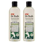 Dr Teal's Epsom Salt Eucalyptus and Spearmint Essential Oil Bath Additive - Pack of 2, 8.8 Fluid Oz ea - Relaxation and Relief with Quick Absorbing Formula for Moisturizing Skin