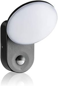 SEBSON Outdoor Lights Mains Powered - Security Lights Outdoor Motion Sensor - PIR Sensor - LED Outside Wall Light - Cool White 15W 1300lm IP65 - Anthracite