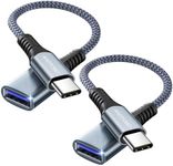 USB C to USB 3.0 Adapter, [2 Pack] USB C Male to USB 3.0 OTG Cable, Thunderbolt3 On The Go for iPhone 15 Pro Max/Plus, MacBook Pro/Air 2023, Samsung S23 S22 S21 S20 S20+, XPS ect.