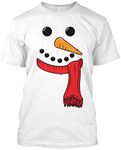 Snowman with Scarf Men's T-Shirt (White, XXX-Large)