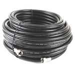 KUNOVA 50 FT RG-6 Coaxial Cable RG6 3.5 Ghz with Weather-Sealed Rubber O-Ring and Compression Connectors UL cUL CMG High Speed Internet, Broadband Digital CATV TV Aerial, Satellite Extension Cable