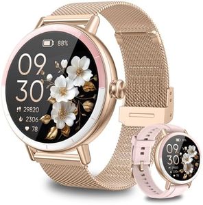 KEEPONFIT Smart Watches for Women Android/iPhone, IP68 Waterproof Fitness Tracker with Bluetooth Calls(Answer&Make), Activity Pedometer/Heart Rate/SpO2 Monitor/100+ Sports Model