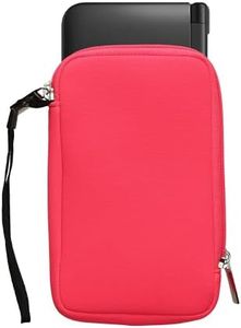 kwmobile Carrying Case Compatible with Nintendo 3DS XL - Neoprene Console Pouch with Zipper - Neon Pink