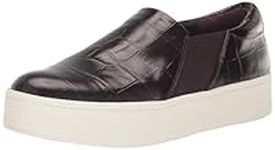 Vince Women's Warren Slip on Platform Sneaker, Plum Wine Croco Leather, 7