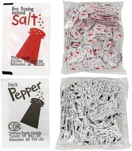 Iodized Salt and Black Pepper Sachet Portion Packets | 1000 Sachet Each.