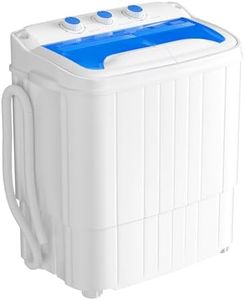 INTERGREAT Portable Twin Tub Washing Machine with Longer Hose, 16lbs Mini Compact Laundry Washer Machine with Drain Pump, Blue Semi-automatic Washer Combo for Dorms, Apartments